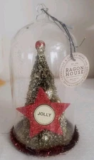 Ragon House  Bottle Brush Tree DOMED 5.5" H ORNAMENT or Display New Cond