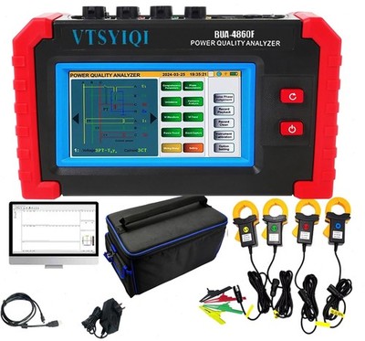 Power Quality Analyzer Recorder with Current Clamp Range 0.10~100A CT Size Φ40mm