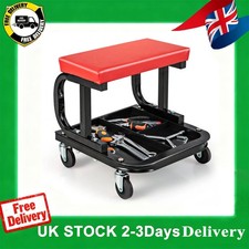 Trolley Seat Mechanics Padded Creeper Car Garage Work Stool Swivel Wheels Chair~