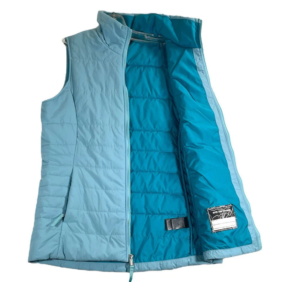 The North Face Girls Turquoise Full Zip Quilted Explorer Vest Sz. XL - Image 3 of 4