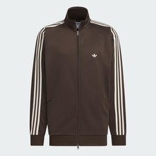 Adidas Originals Beckenbauer giacca track top uomo marrone scuro bianco JD5267
