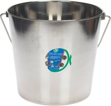 Heavy Duty Stainless Steel Pet Bucket 16 Quart 4 Gallon - Rust Resistant Di...