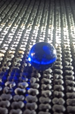 Antique German Style  Blue Marble Found In 165 Year  Bldg. Under Wood Floor