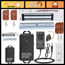 Secure Access Control System - 600lbs Magnetic Door Lock Kit, Remote, DIY Instal
