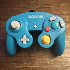 Nintendo Gamecube Controller - Emerald Blue - Clean - Tested - Authentic