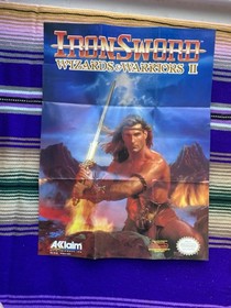 &iexcl;Lote de folleto de instrucciones y p&oacute;ster manual vintage de Nintendo NES! IronSword Batman