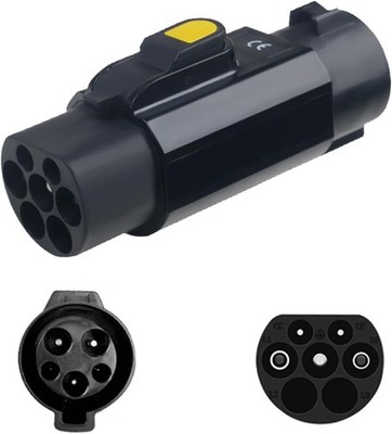 Charger Connector Type 1 to GBT Adapter for Electric Vehicle SAE j1772 Black