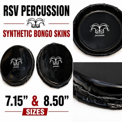 Bongo head  7.25 & 8.50 Set By RSV Percussion Synthetic      ( Open Box Set )
