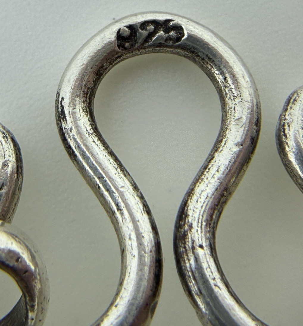 Solid Sterling Silver 925 Byzantine Chain Necklac… - image 13