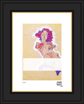 Egon Schiele, Lithographie, expliziter Akt 1910, nummeriert, signiert, RAR