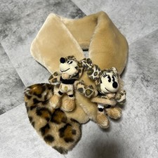 Rare Disney Resort Mickey  Minnie Leopard Print Scarf