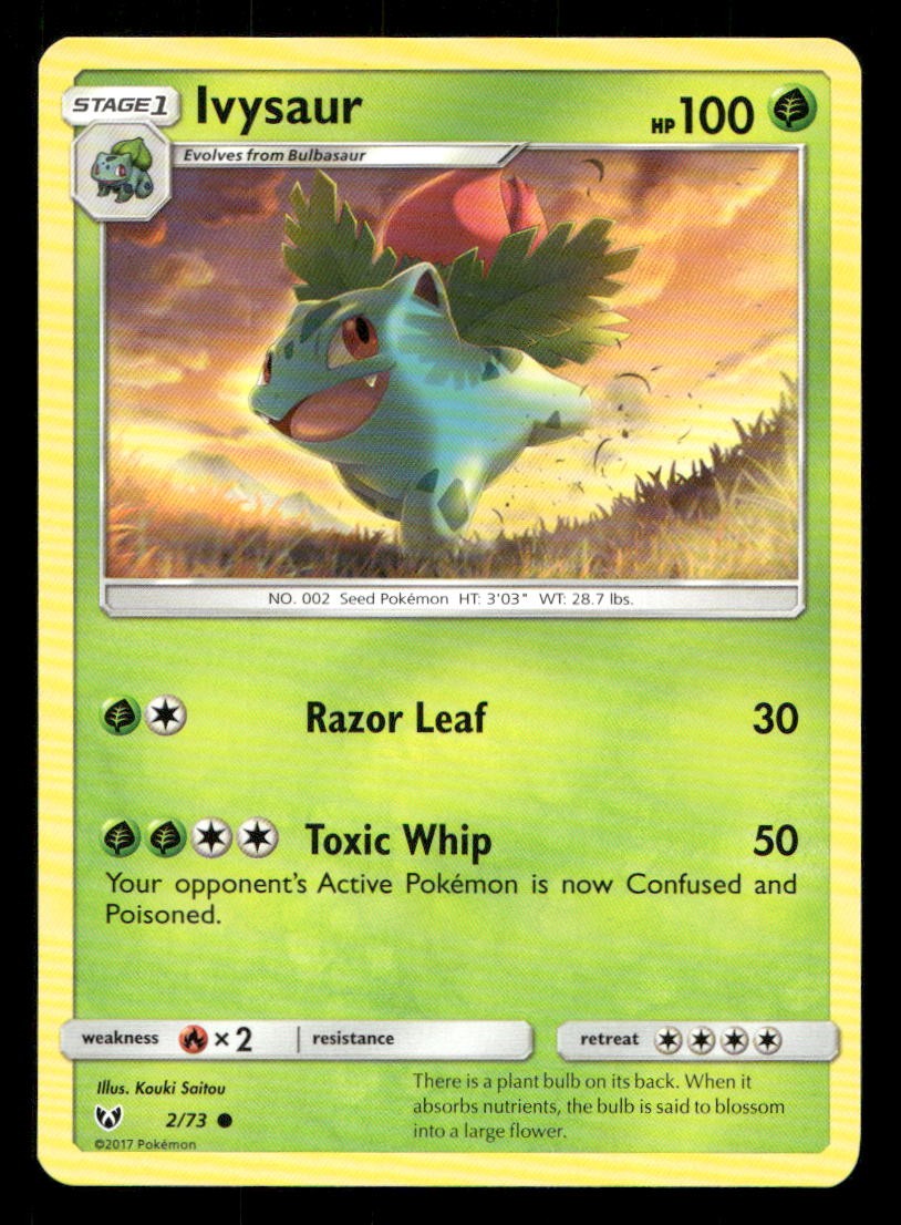 Ivysaur 2/73 Shining Legends NM/M Pokemon