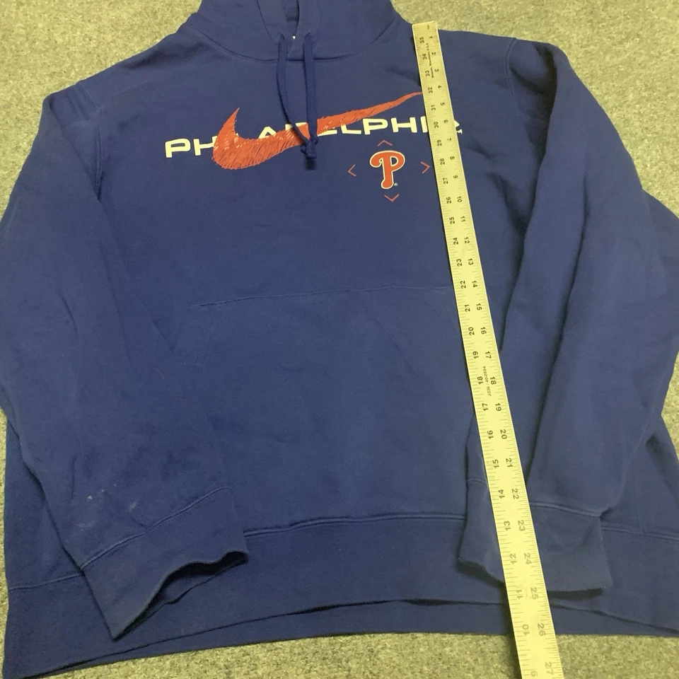 Nike NBA Philadelphia 76ers Phila White Red Graphic Print Blue Hoodie Mens Large - Image 4 of 4