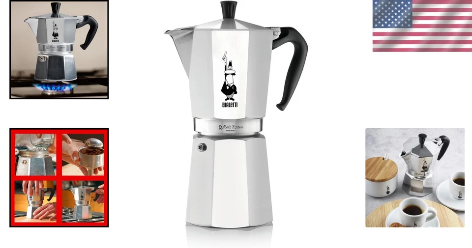 Moka Express Stovetop Espresso Maker - Image 2 of 4