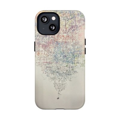 Neutral Tones Music Notes Heart Phone Case | Tough Magnetic Case for iPhones 