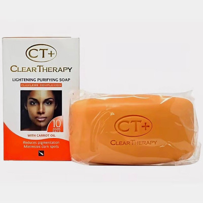 Clear Therapy CT+ Lightening Purifying Soap Bar Carrot Oil, Carrot Scent 10 oz
