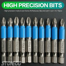 10x Magnetic Screwdriver Bit Set Anti Slip Electric Power Multi-bit Tool Steel