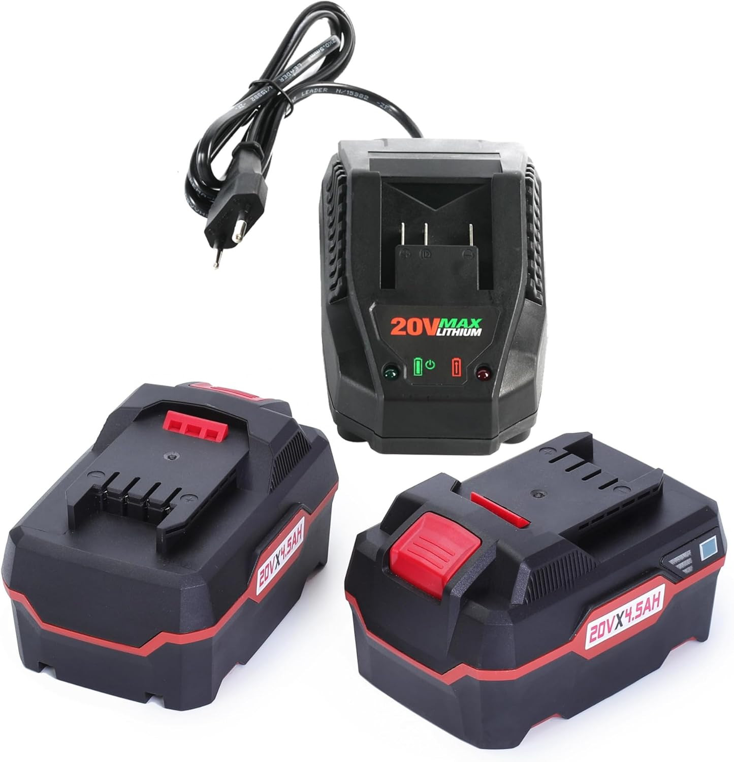 Set Energia Parkside: 2 Batterie 20V 4.5Ah e Carica Rapida 21V - 3