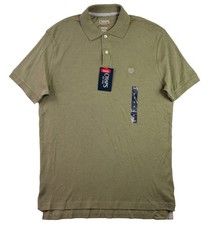 Chaps Polo Shirt Mens Small Lichen Green Stretch Golf Short Sleeve Casual NEW