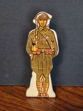 Marx Vtg Tin Lithograph 5, American Infantry Doughboy-USA- 1930's stand-up