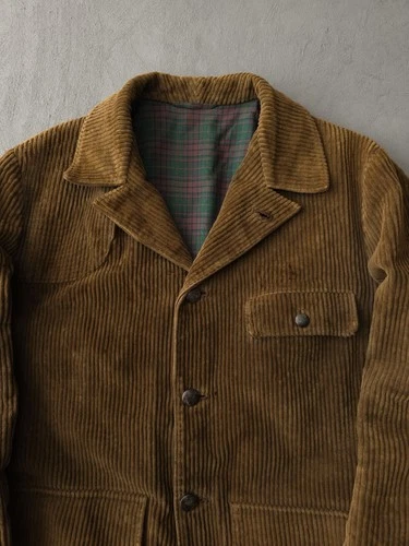 Vintage 1960s Camox Confezioni Brown Corduroy Barnstormer Work Jacket Men's L image 3