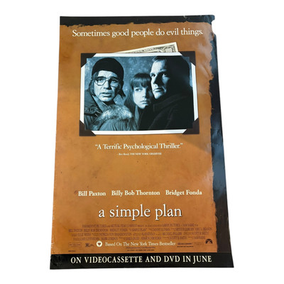 Vintage A Simple PLAN (1998) - Authentic Movie Poster - 27x40 - Video Promo