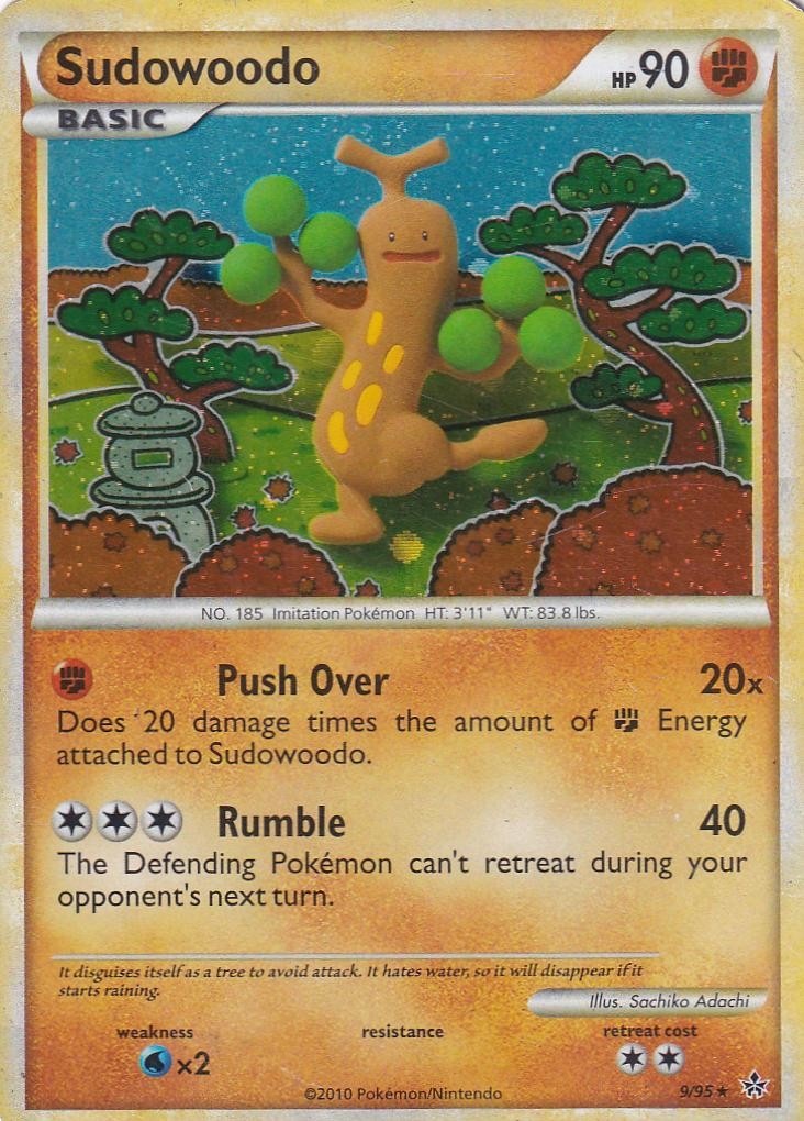 Sudowoodo 9/95 Holo Rare HGSS Unleashed Pokemon Holo Moderately Played