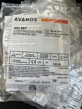 Avanos  Halyard Mic-Key Continuous Feed Extension Set 24inch - 27 New Sealed