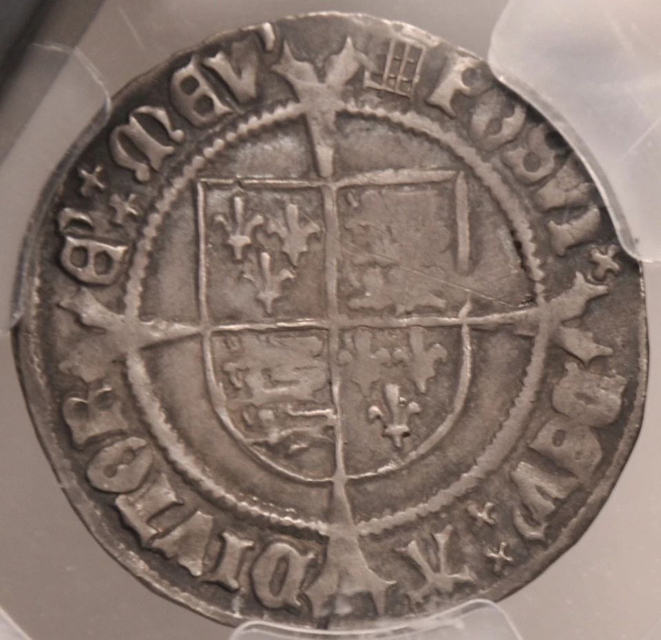 1509-1526 Henry VIII Groat 1st coinage, S-2316 Portcullis Great Britain PCGS XF+ - Image 2 of 4