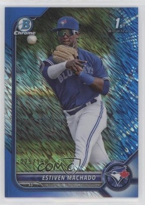 2022 Bowman Chrome Prospects Blue Shimmer Refractor 25/150 Estiven Machado 1a73