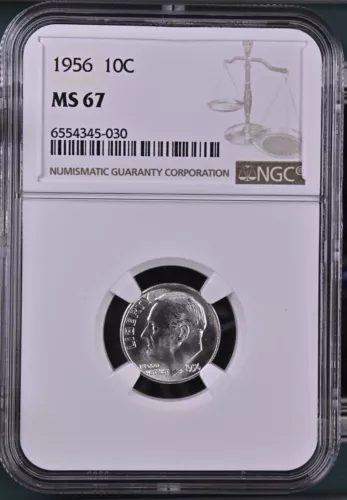 1956 10C Roosevelt Dime NGC MS67  6554345-030