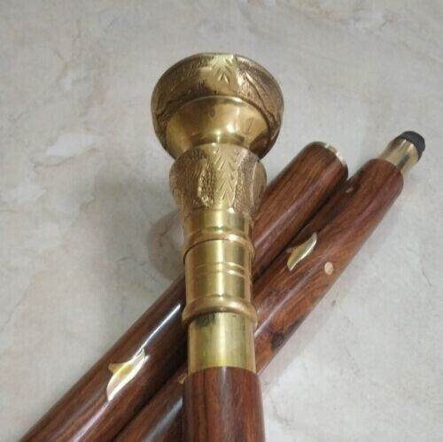Solid Brass Long Knob Design Head Handle Stylish … - image 3