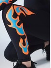 NEW SAVAGE X FENTY Flame Fire Neon Leggings Gym Rave Festival Athleisure S/M $75 — photo 3