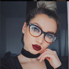 Cat Eye Vintage Retro "Ombre" BAMBI Women Eyeglasses Blue Light Lens BAN GAFAS
