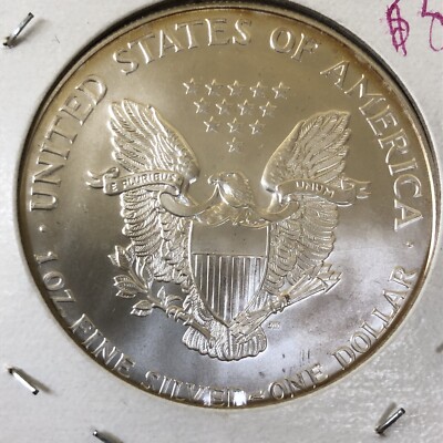 1999 Painted Walking Liberty American Eagle One Dollar Coin 1 Oz