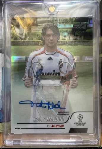 2021-22 Paolo Maldini Black Parallel Auto #7/10 Topps Chrome Stadium Club 1:4780