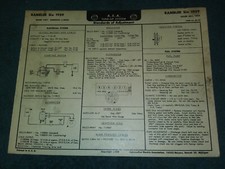 1959 Rambler American 6cyl Engine Models A.e.a Tune-up Chart Useful Item 1959 Rambler American 6cyl Engine Models A.e.a Tune-up Chart Useful Item