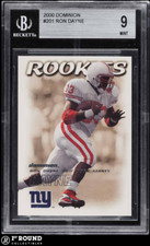 Ron Dayne RC BGS 9: 2000 Dominion Rookie Card #201 POP 10. rookie card picture
