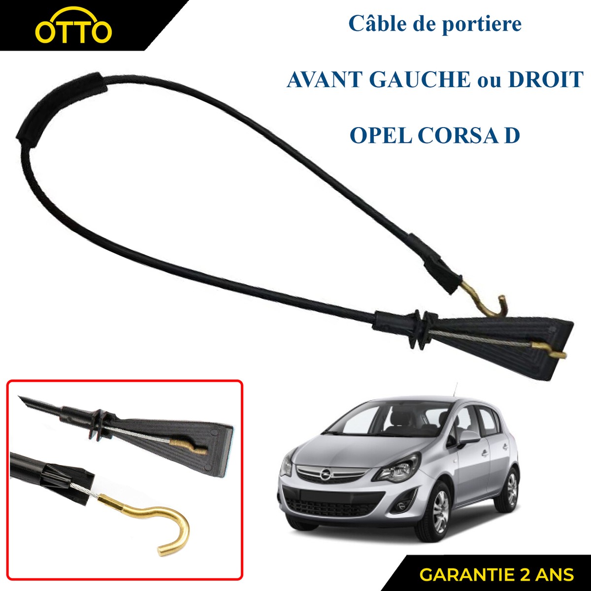 Renault Master Vsav Câble Poignée Serrure Porte Arrière Pour Master 3, Movano B, NV400 - Réf. 8200766888 Câble Porte Arrière Master 3