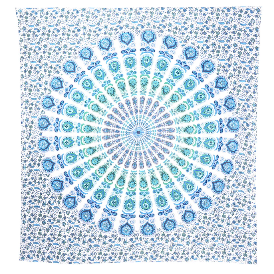 Wall Ombre Mandala Hanging Indian Bohemian Peacock Tapestry - Image 4 of 4
