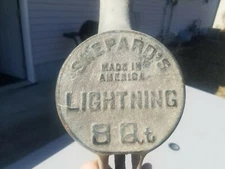 Antique 1800's Shepard’s Lightning Metal Ice Cream Maker 8 Quart Hand Crank 