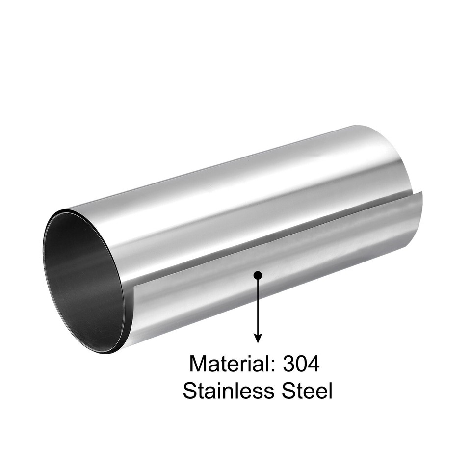 Feuille Acier Inoxydable 304 - 0.1x200x1000mm - Rouleau Pour Bricolage