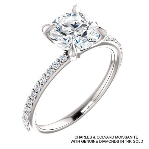 ANILLO MOISSANITA CHARLES & COLVARD DE 1,50 QUILATES EN ORO BLANCO 14K - Imagen 4 de 4