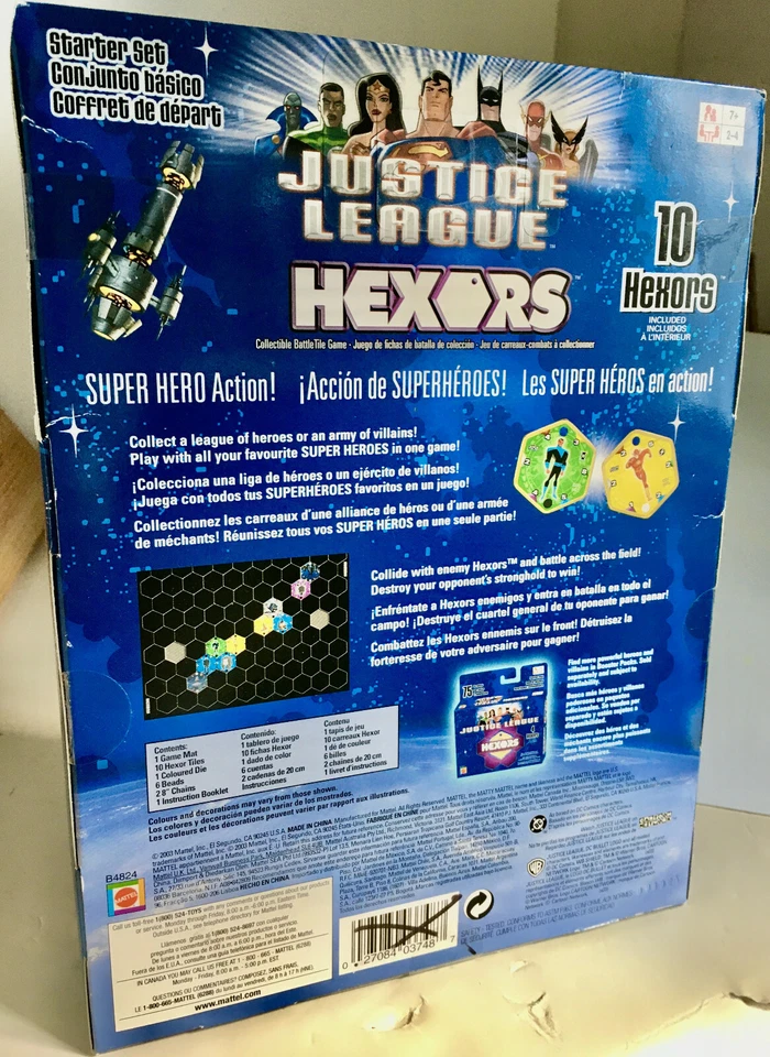 JUSTICE LEAGUE HEXORS BATTLE TILE GAME STARTER SET+ DC Universe VTG NEW SEALED - Image 3 of 4