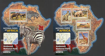 STC823 Sierra Leone 2016 MNH 2 Sheets High CV Fauna Birds Animals ...