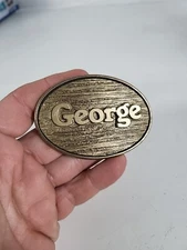 Vintage Brass Tone Belt Buckle George Oden Inc.