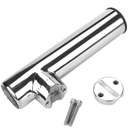 2 x RAIL MOUNT 316 STAINLESS STEEL CLAMP-ON ROD HOLDERS - Boat Fishing Marines - Picture 3 of 8