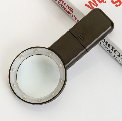 Extra Large 6X Magnifying Glass with 10 Bright LED Lights Handheld