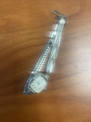 Vintage Silver Caravelle Watch with Diamanté Oval Dial and Band Caravelle Watch - Etsy main image 2