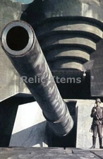 WW2 Picture Photo A Huge German Naval artillery gun on the Atlantic wall 0418